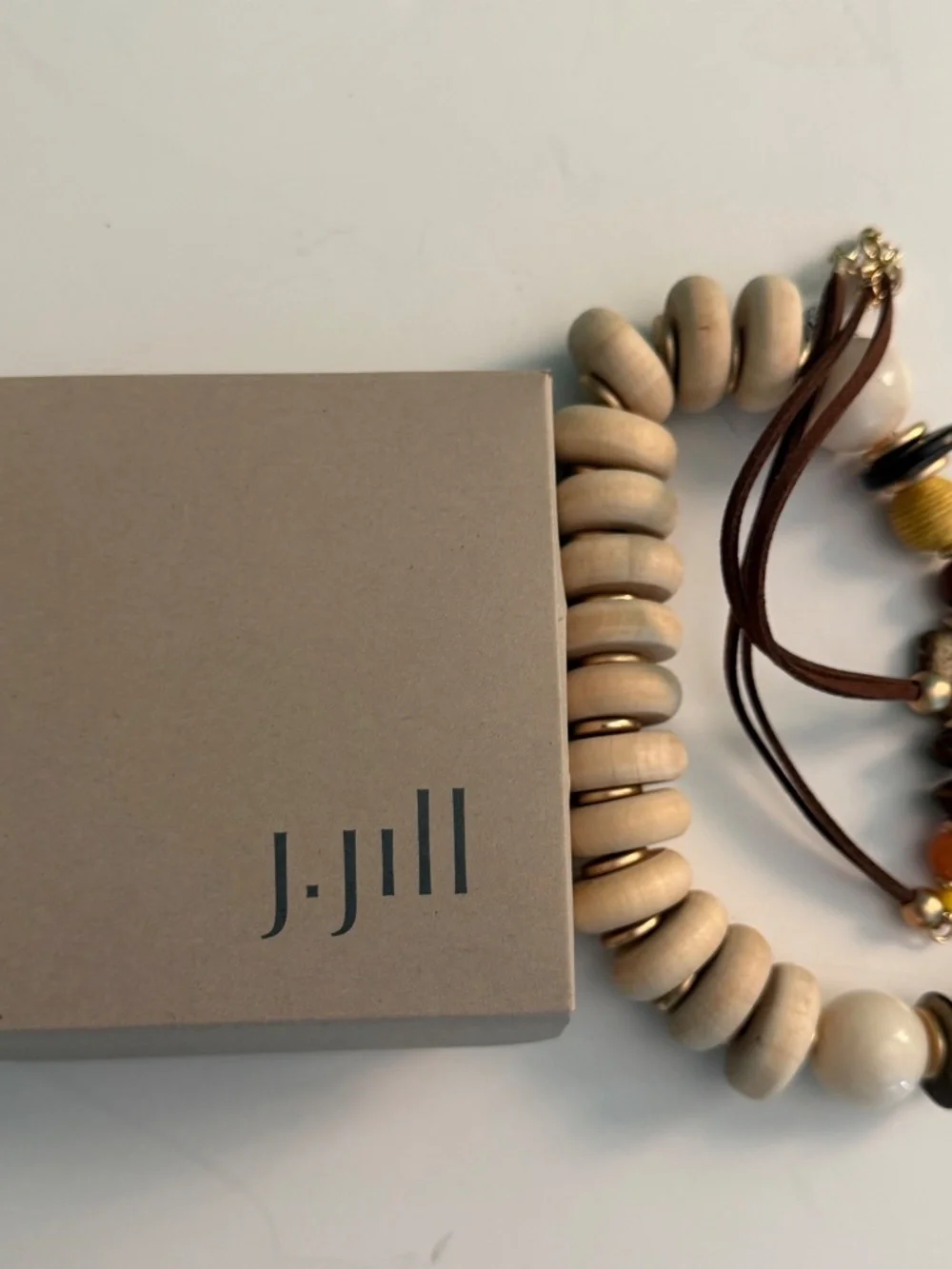 J Jill Lush Gardens Mixed Materials Necklace  NWT